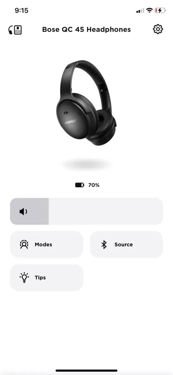 启用或禁用自动关闭模式- Bose QuietComfort® 45 Headphones